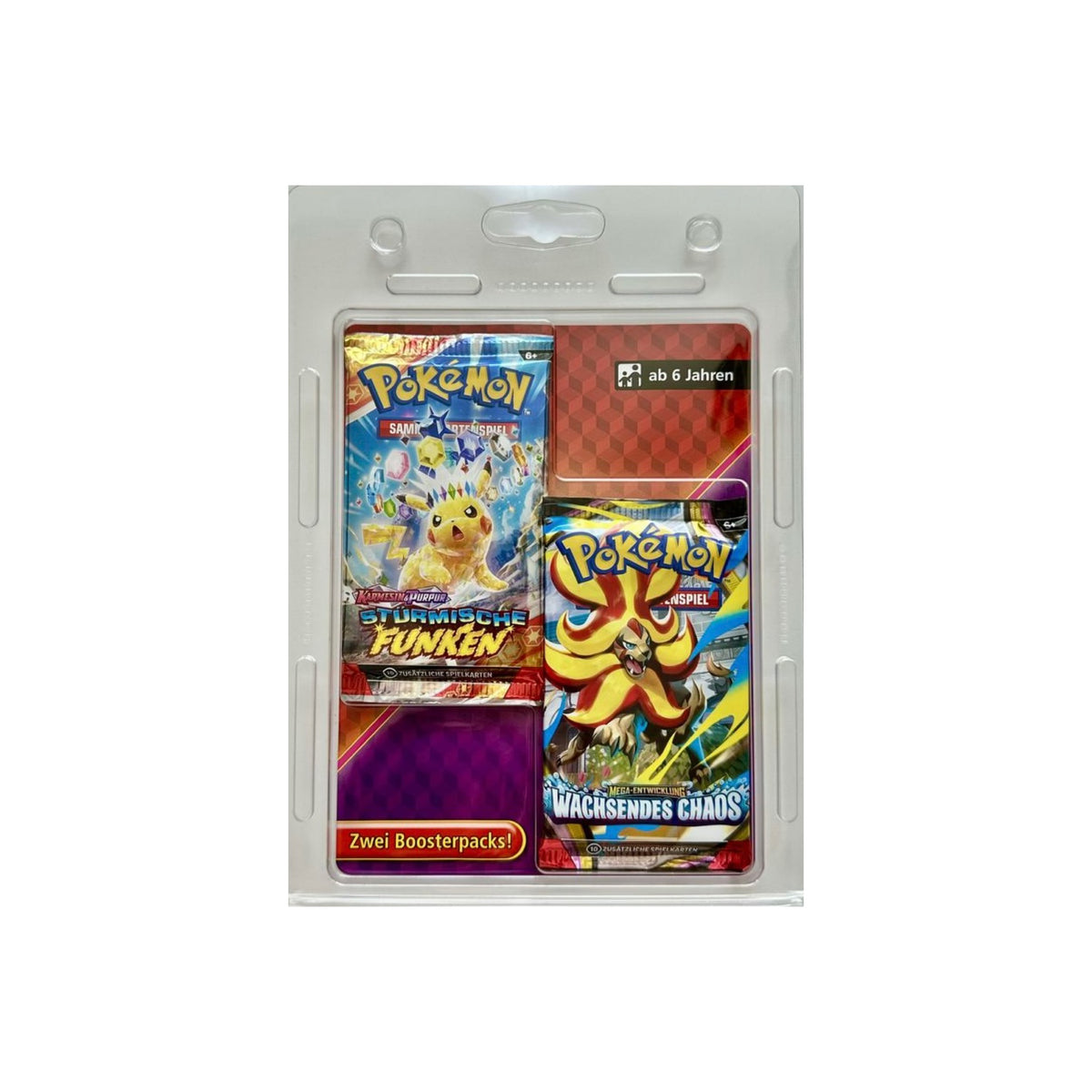 Pokémon 2er-Blister – Stürmische Funken &amp; Wachsendes Chaos – Deutsch